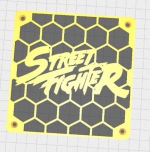 Крышка 120мм вентилятора для ПК в стиле Street Fighter