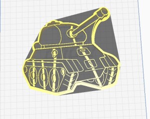 Формочка для теста в виде танка