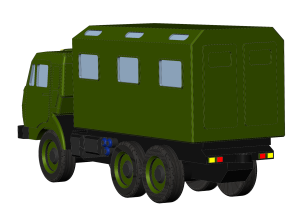 Камаз с кунгом и прицепом.