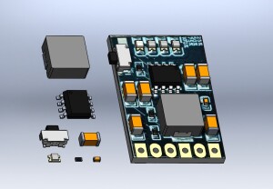 Модуль зарядки MH-CD42 на микросхеме SM5308 модель для макетирования моделирования STEP, STL и SolidWorks + компоненты