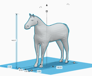 Скульптура Конь (средне полигональная модель)