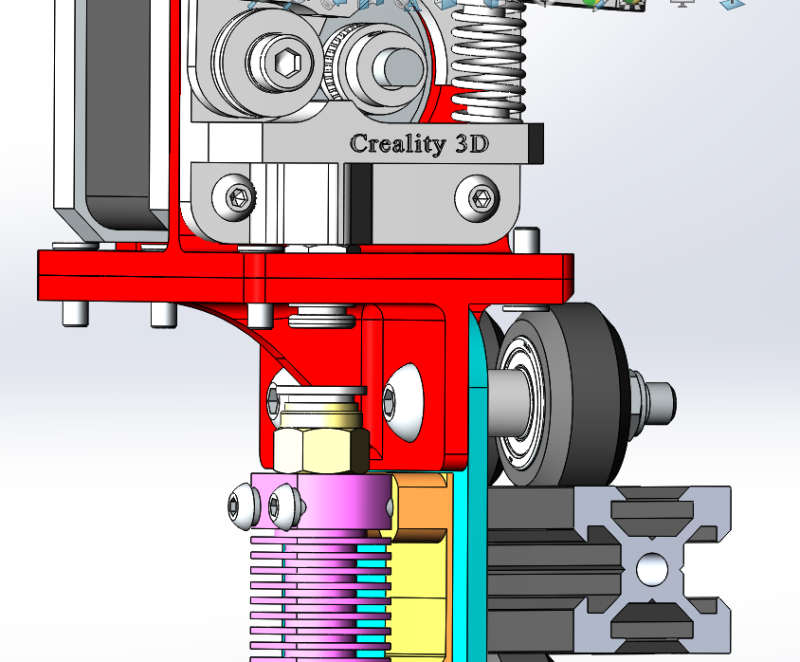 3d модель Ender3 директ экструдер и обдув для 3d принтера - скачать ...