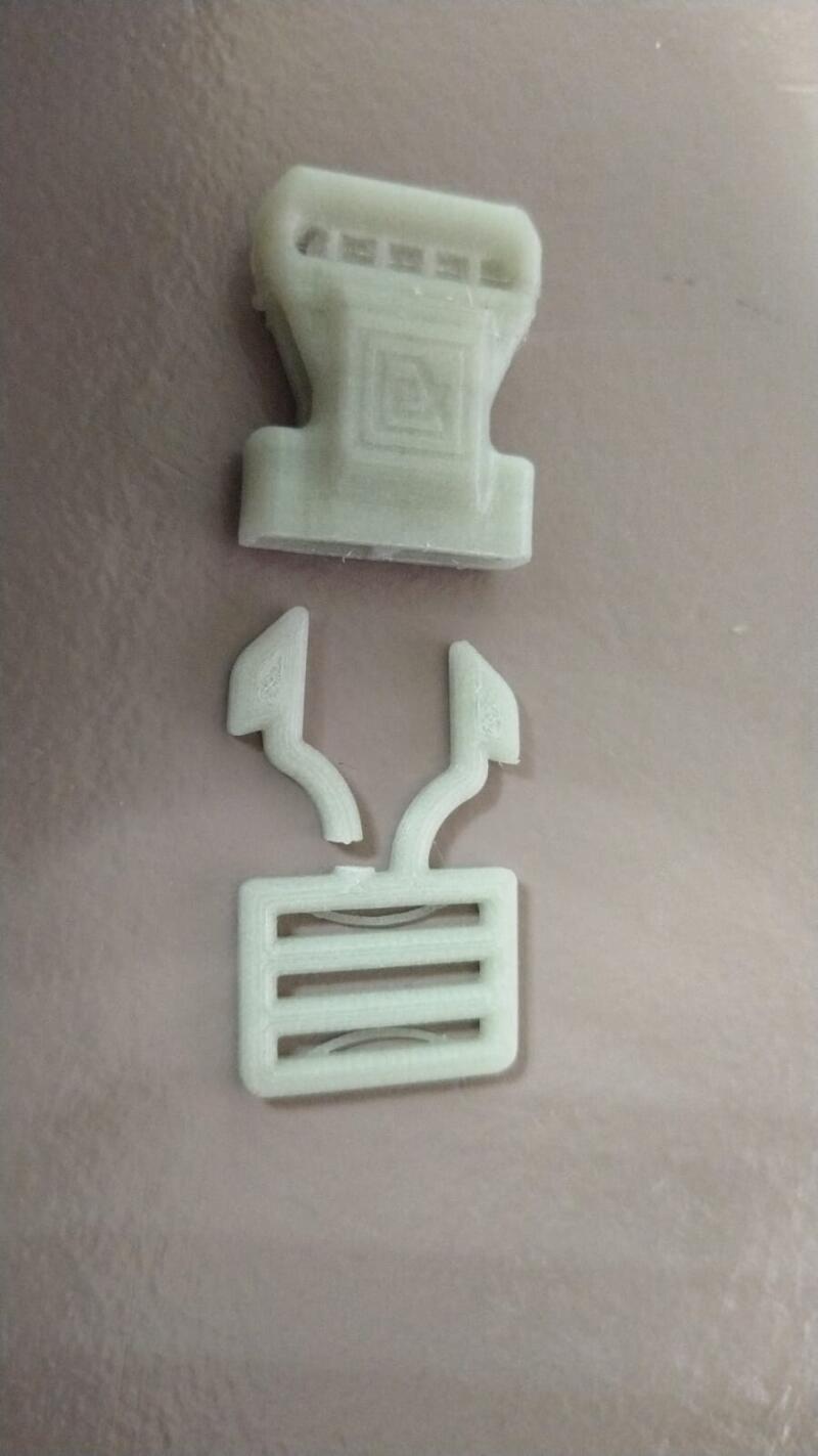 3d модель Защелка для нейлонового ремешка шириной 20 мм для 3d принтера ...