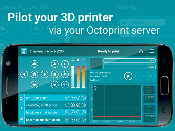 Мобильное приложение Printoid для управления 3D-печатью через OctoPrint