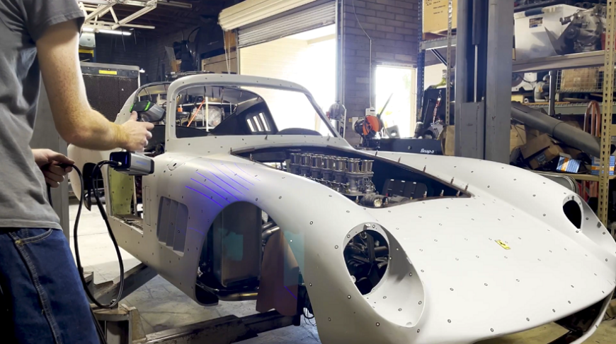 3D-реконструкция гоночного автомобиля Ferrari 1957 года