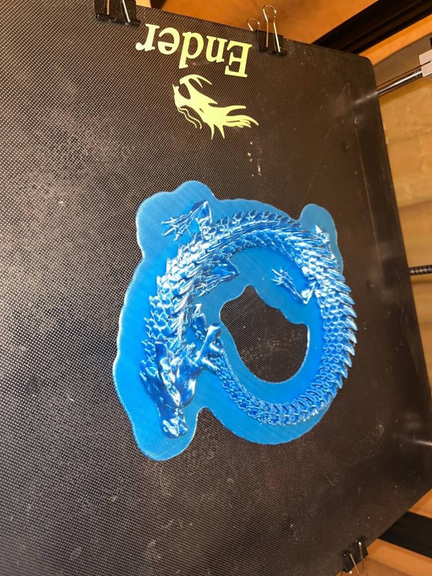 Дракон Синий Шелк