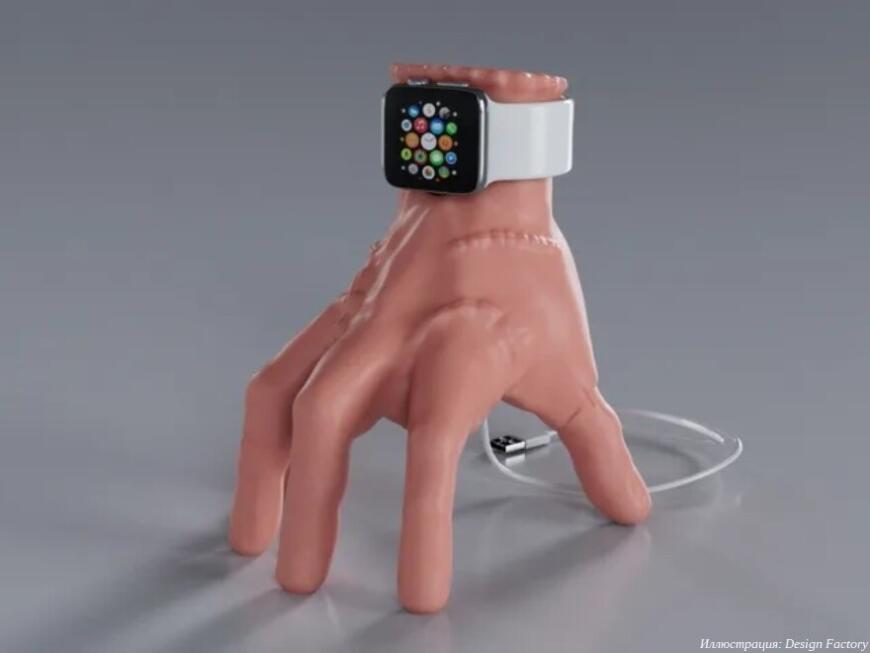 Зарядка для Apple Watch в стиле руки из сериала «Уэнздей»