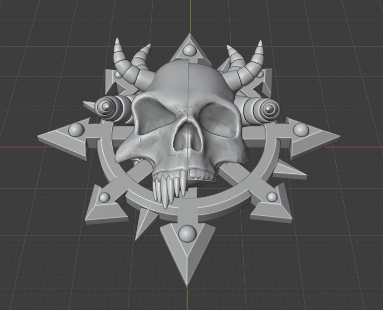 Значок бога хаоса Малала из Warhammer 40000