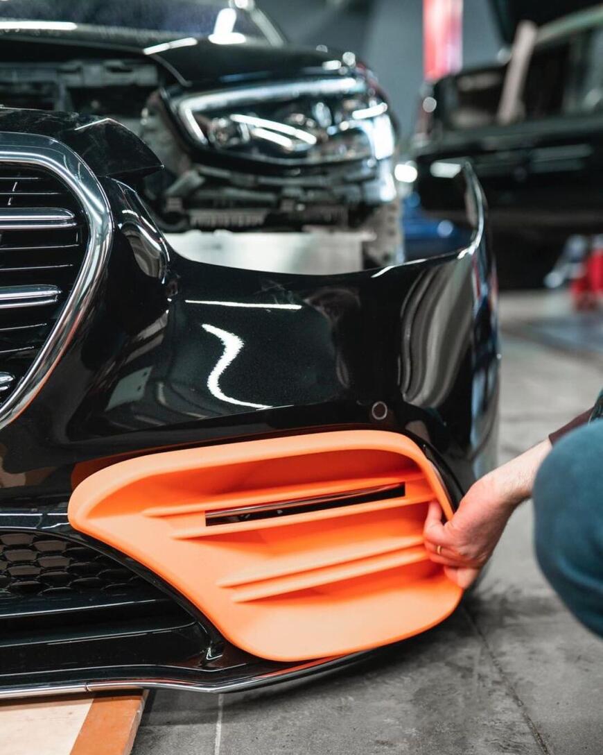 Напечатанные накладки в бампер Mercedes-Benz W223 BOX3D