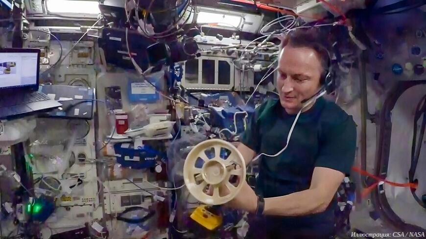 Немецкий астронавт использовал 3D-печатную деталь в медицинских экспериментах на борту МКС