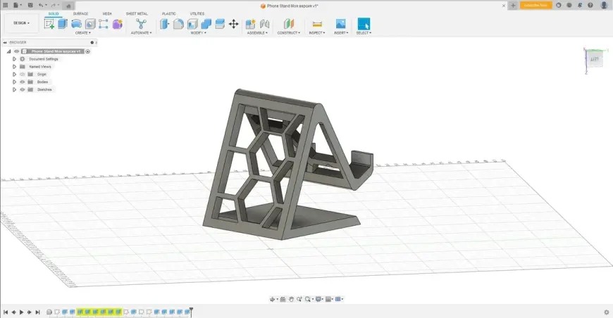 Продолжаю изучать FUSION 360.