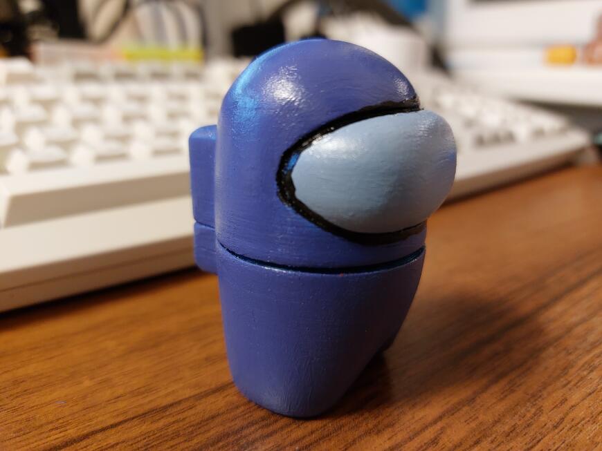 Проба пера. Фигурка из Among Us