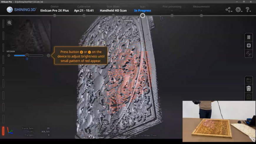 О ручном 3D-сканировании в режиме высокой детализации