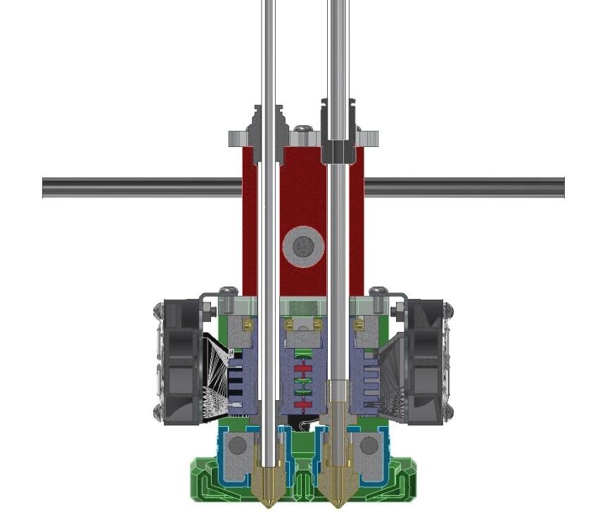 Модернизация принтера CreatBot DX2. Часть 4 _Переделка 1 тракта подачи филамента на работу с прутком 1,75 мм