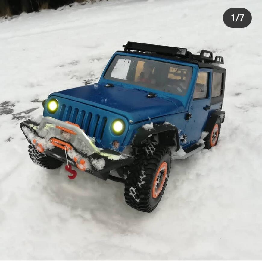 Радиоуправляемый Jeep Wrangler Rubicon 4WD 1:8 напечатанный на 3D принтере.