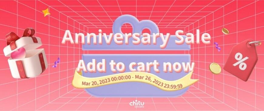 Примите участие в юбилейной распродаже ChiTu Systems! Примите участие в юбилейной распродаже ChiTu Systems!