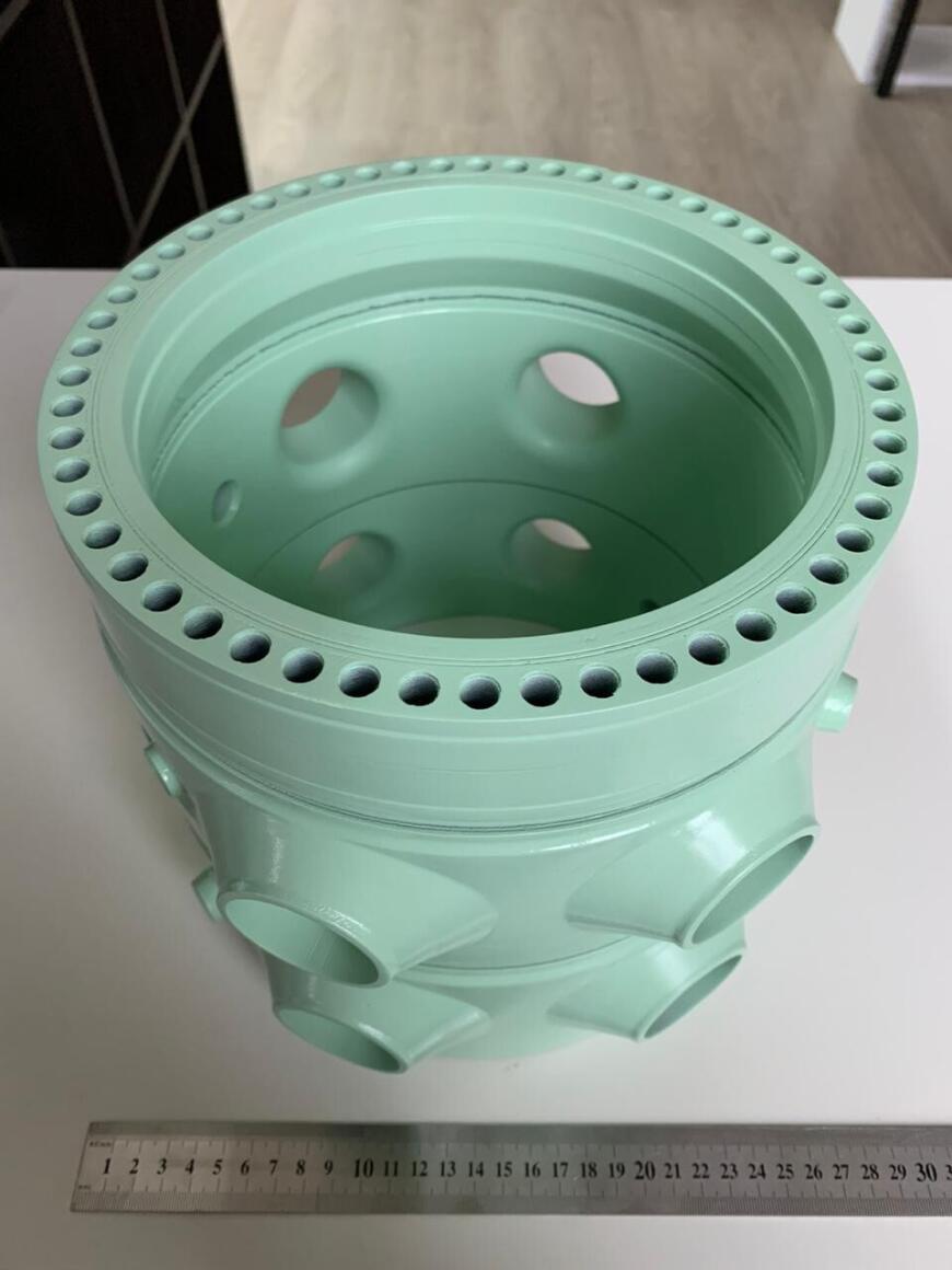 3D-печать макета корпуса реактора с покраской