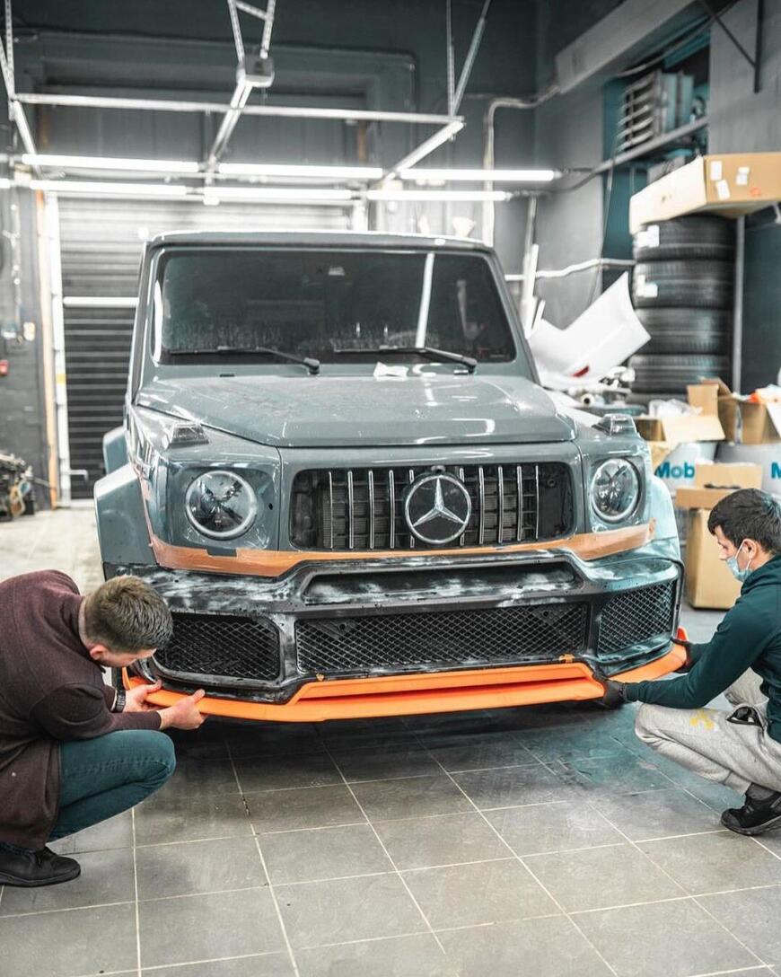 Напечатали на 3D-принтере передний и задний диффузор для Mercedes-Benz G-class