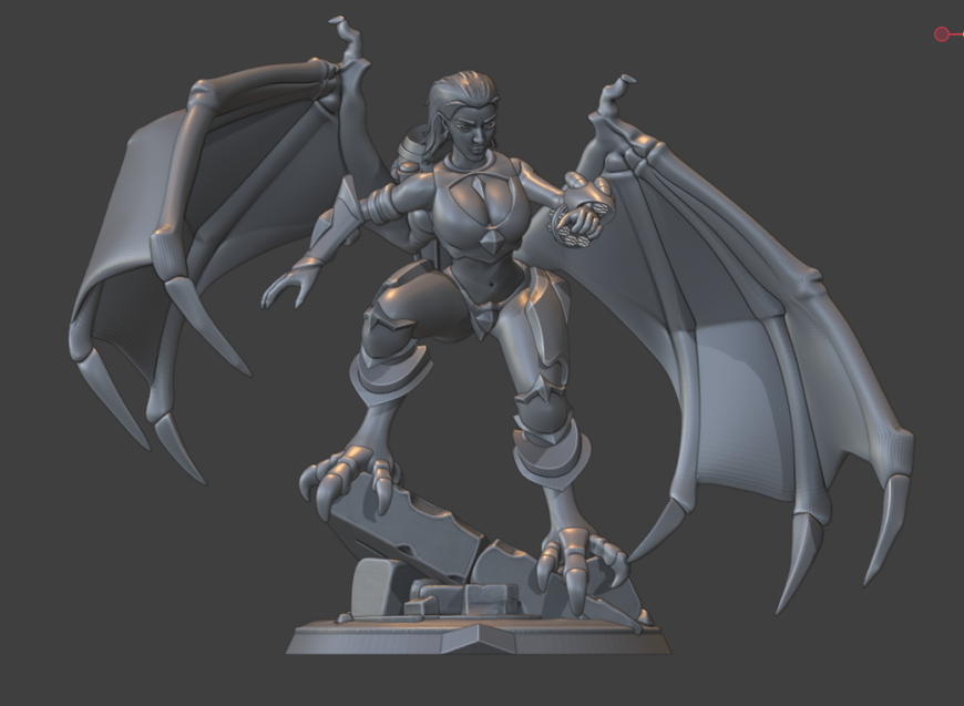 3д модель Аиши в финальной позе