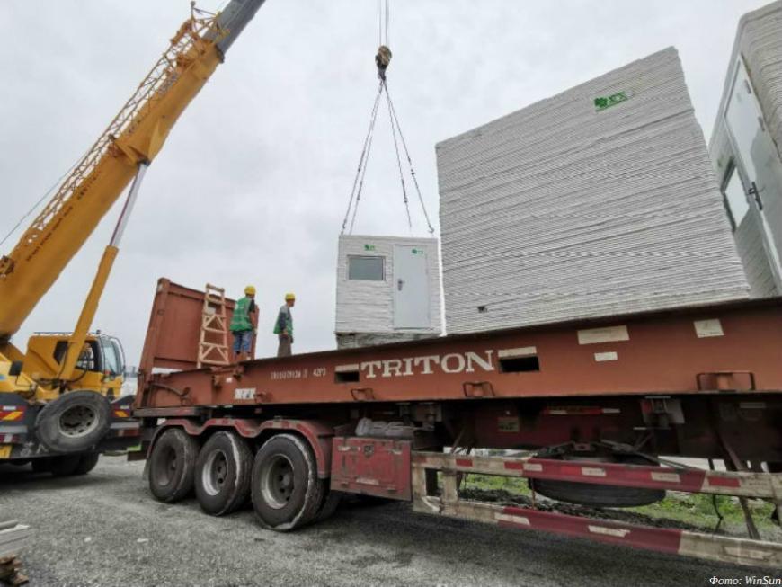 Компания WinSun отправила в Пакистан 3D-печатные карантинные боксы