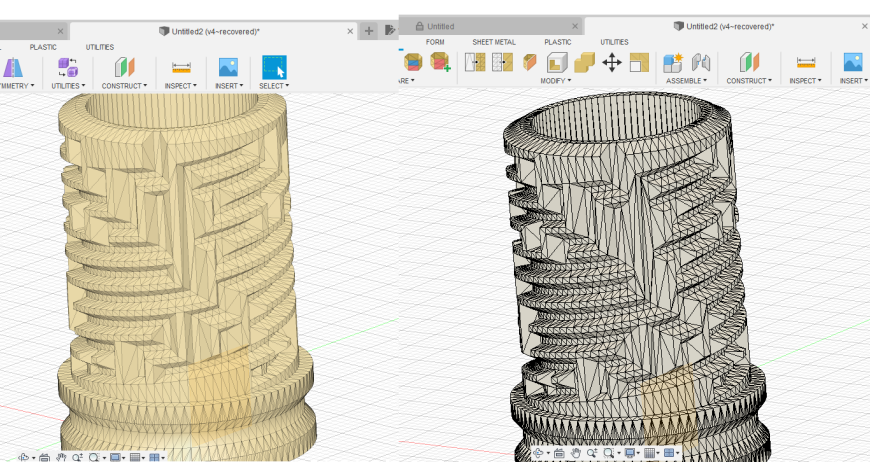 STL модель в Body с дальнейшим редактированием во Fusion 360