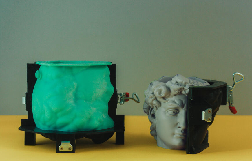 Печать кожуха для силиконовой литейной формы 2