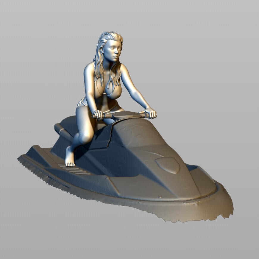 Модель девушки на Гидроци́кл.