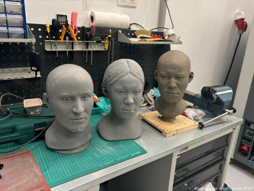 Ученые БГМУ реконструируют с помощью 3D-технологий облик древних людей