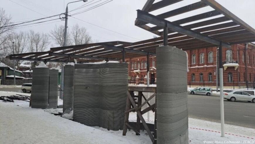 Томскую 3D-печатную автобусную остановку откроют в январе