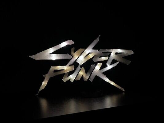 Логотип CyberPunk 2077 c подсветкой