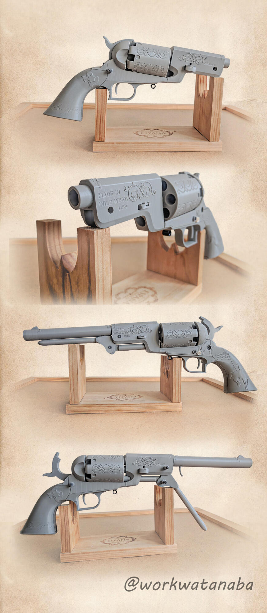 Рабочая модель револьвера Colt Walker 1874