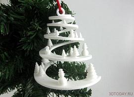 Напечатанные на 3D-принтере новогодние украшения