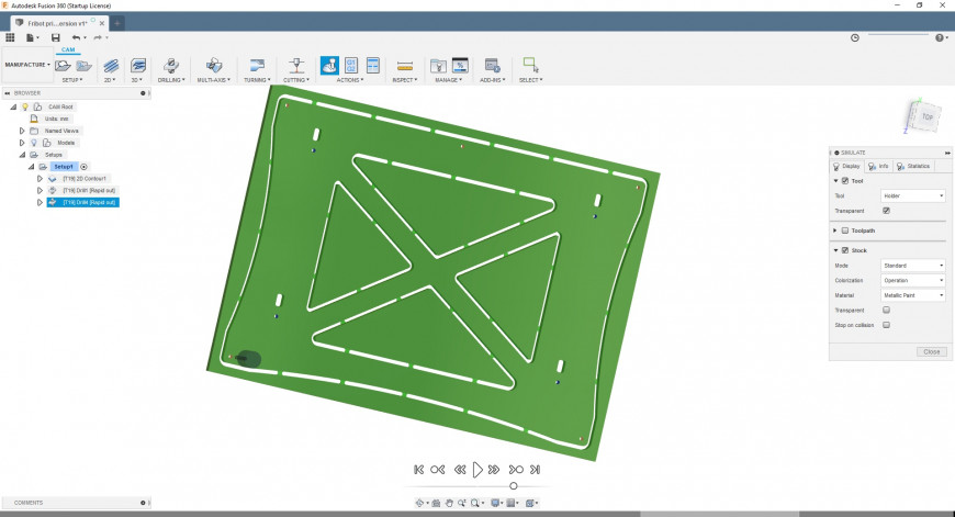 Параметрическая модель корпуса принтера Fribot