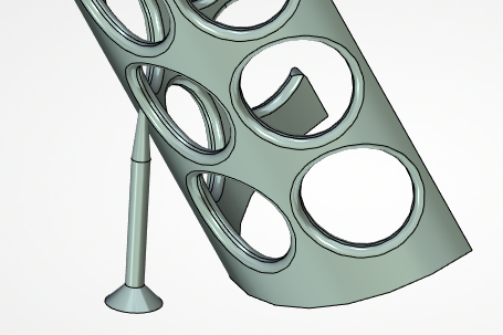 Создание поддержек в T-FLEX CAD. Метод 2 (Использование адаптивных фрагментов)