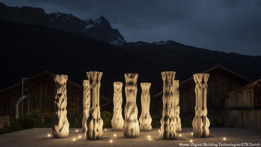 Бетонная хореография: в Альпы привезли 3D-печатные декорации для фестиваля Origen