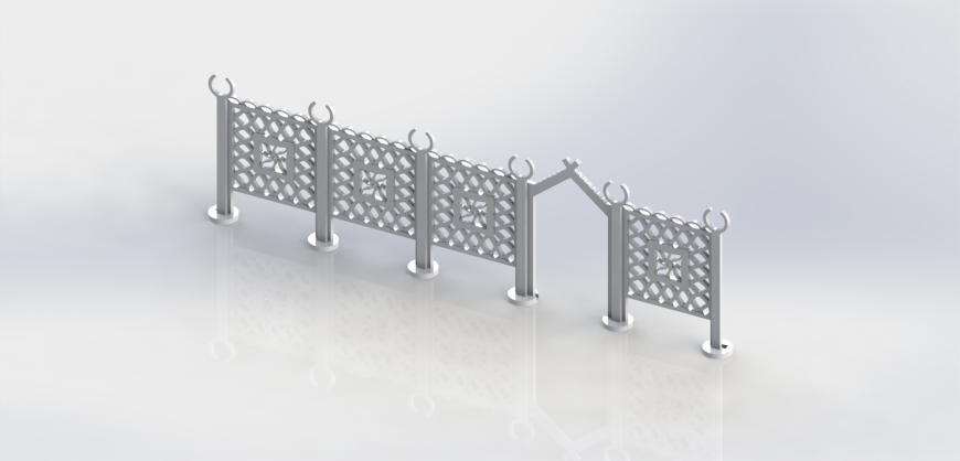 3D Моделирование ограды для строительных 3D принтеров.