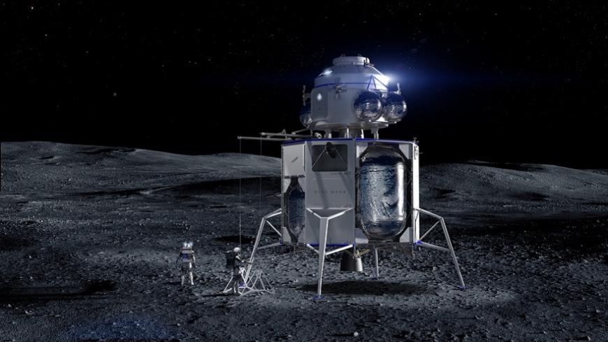 Из 3D-принтера на Луну: Джефф Безос презентовал концепт лунного модуля с 3D-печатным двигателем