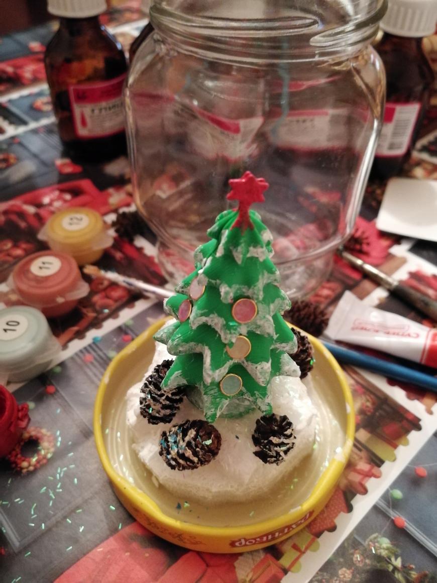 Новогодний снежный шар