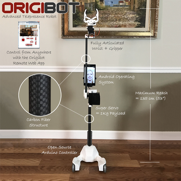 Origin Robotics предлагает 3D-печатные телеуправляемые роботы Origibot2