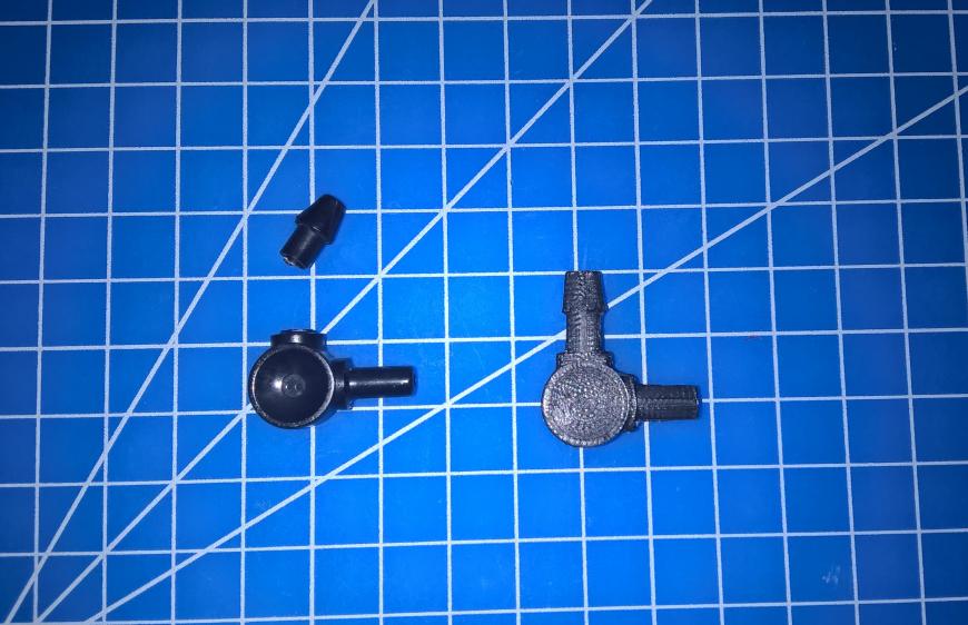 3DELO - 3D печать штуцера подачи воздуха в тонометре Well WA-77