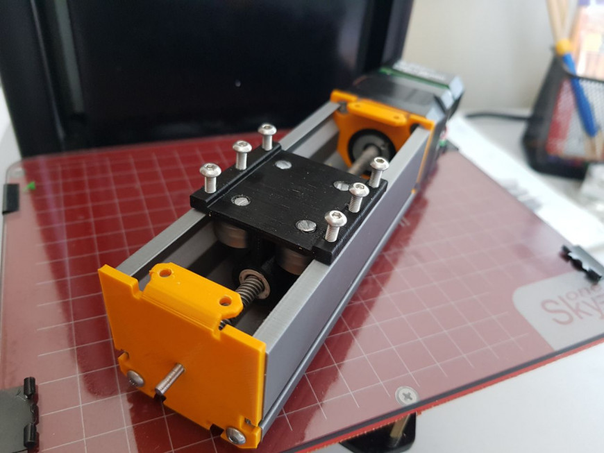 Пример 3D печати прототипа линейного модуля на 3D принтере SkyOne