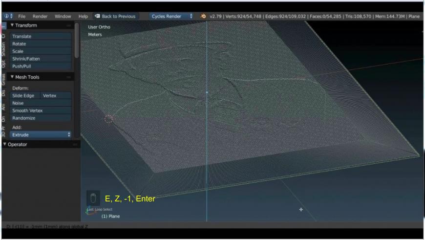 Простейший способ создания Литофании с помощью Blender 3D и её печать.