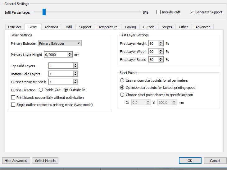 Зазор между слоями при печати