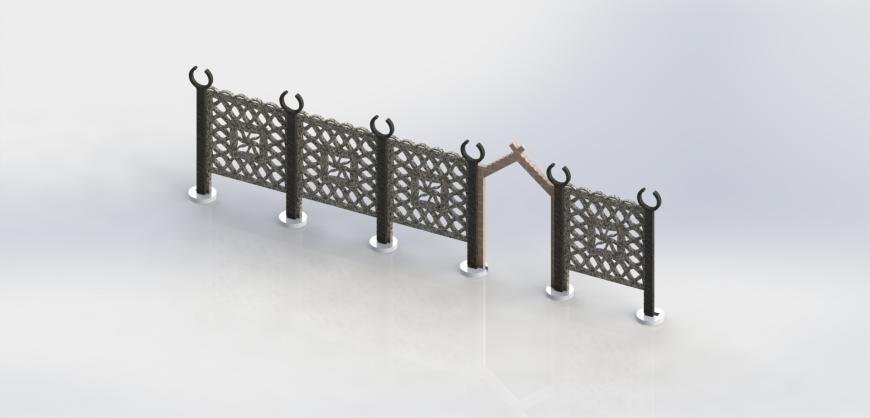 3D Моделирование ограды для строительных 3D принтеров.
