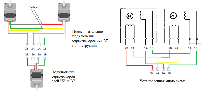 Правильное подключение 6 сервомоторов