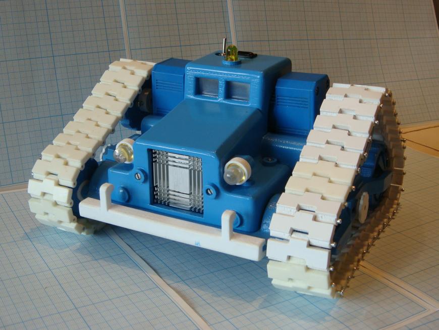 Машинка с колесами, синяя. Релиз Клонирование снеговиков