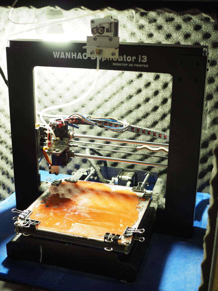Замена стекла, механизма подачи и установка ребер жесткости  на Wanhao i3