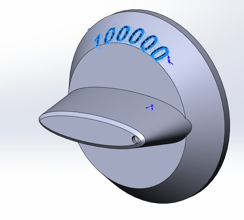 Перенос в SolidWorks текста на поверхность конуса