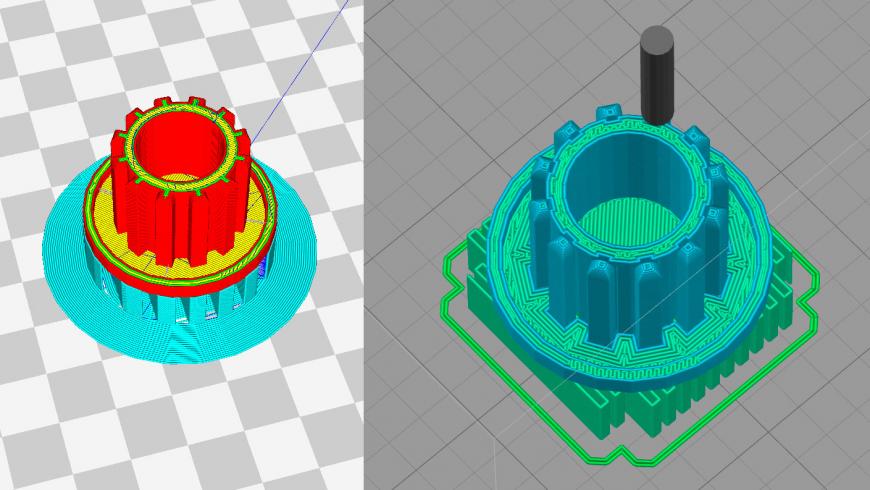Настройки слайсера Simplify3D при печати шестерни