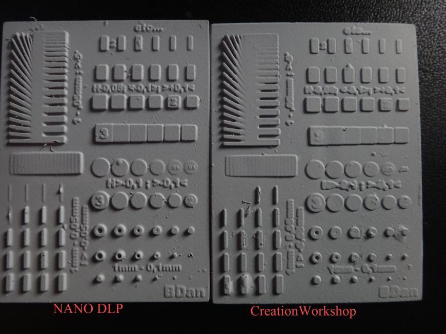 NanoDLP vs CreationWorkshop на примере Wanhao D7